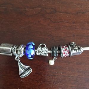 Pandora bracelet with charms